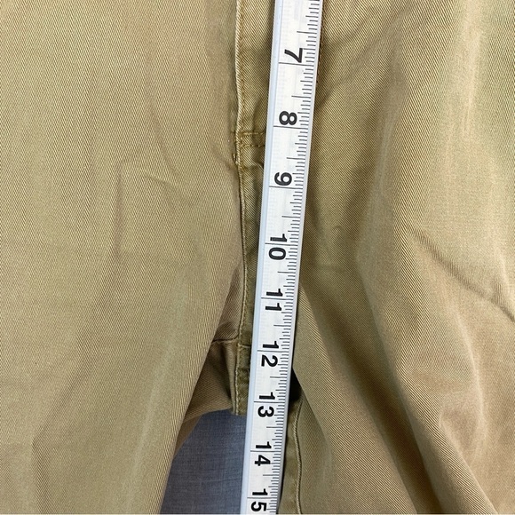 GH Bass Cargo Shorts Men Size 40 Cotton Tan Heavy Denim Button Pockets - Picture 6 of 9